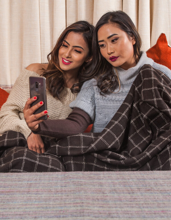 Cashmere travel blanket